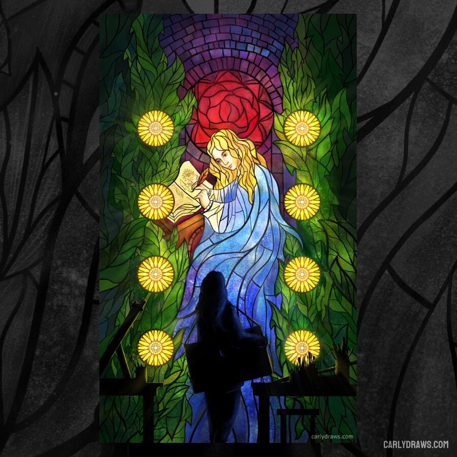 9 of Coins Tarot Card. Inspiration from generations of artisans.
